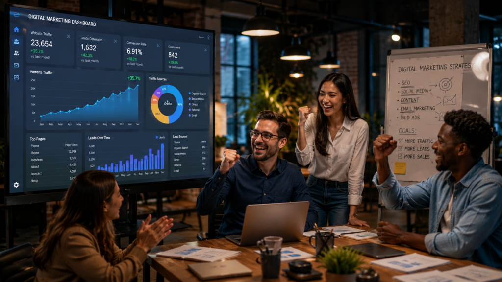 Digital marketing channels working together for online growth