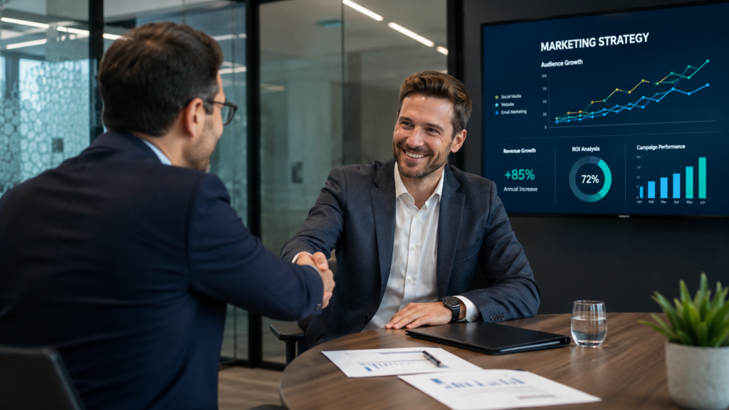 Successful client acquisition through effective marketing strategies